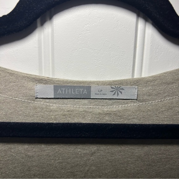 Athleta Gray Brown Hot Creek Burnout Ruched Long Sleeve Mini Dress Size LargeP - Picture 7 of 10